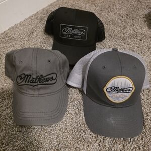 Mathews Gray and Black Caps Set